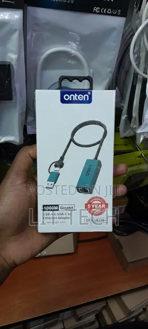 Onten 1000M Gigabit Ethernet Adapter (USB-A/C to RJ45)