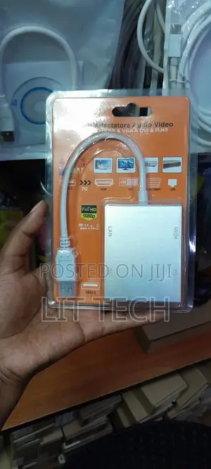 Adapter ya 4-in-1 USB 3.0 kwenda HDMI/VGA/DVI/LAN