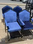 Blue Velvet Executive Church Conference Chairs - 1