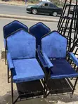 Blue Velvet Executive Church Conference Chairs - 2