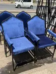 Blue Velvet Executive Church Conference Chairs - 3
