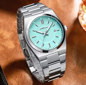 Elegant Business Watch for Men - Ocean Green/Navy Blue/Charcoal Black