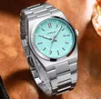 Elegant Business Watch for Men - Ocean Green/Navy Blue/Charcoal Black - 1