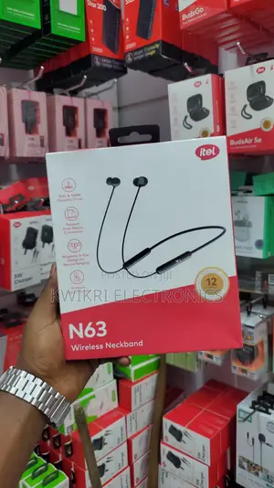 Itel N63 Neckband Earphones za Wireless - Nyeusi