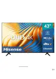 Hisense 43-Inch 4K UHD Smart LED TV (A6 Series) - 1