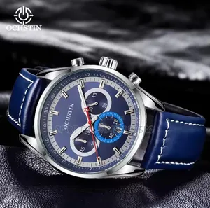 Ochstin Chronograph Watch for Men - Navy Blue/Coffee Brown/Black