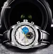Ochstin Chronograph Watch for Men - Navy Blue/Coffee Brown/Black - 3