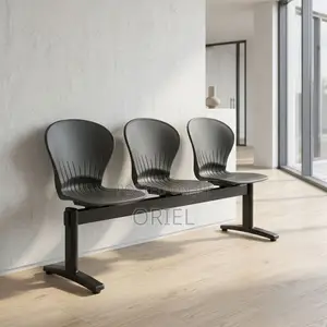 Three-Seat Plastic Office Reception Bench