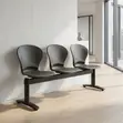 Three-Seat Plastic Office Reception Bench - 1