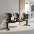 Three-Seat Plastic Office Reception Bench - 2