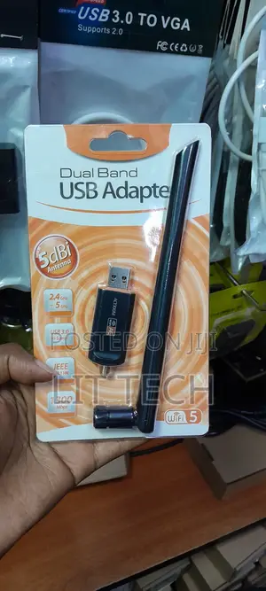 1300Mbps Dual Band USB Wi-Fi Adapter with 5dBi Antenna