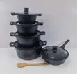 Bosch 11-Piece Granite Non-Stick Cookware Set - Nyeusi - 1