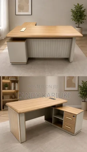 1.8m Modern Executive Office Desk with Side Cabinet