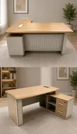 1.8m Modern Executive Office Desk with Side Cabinet - 2