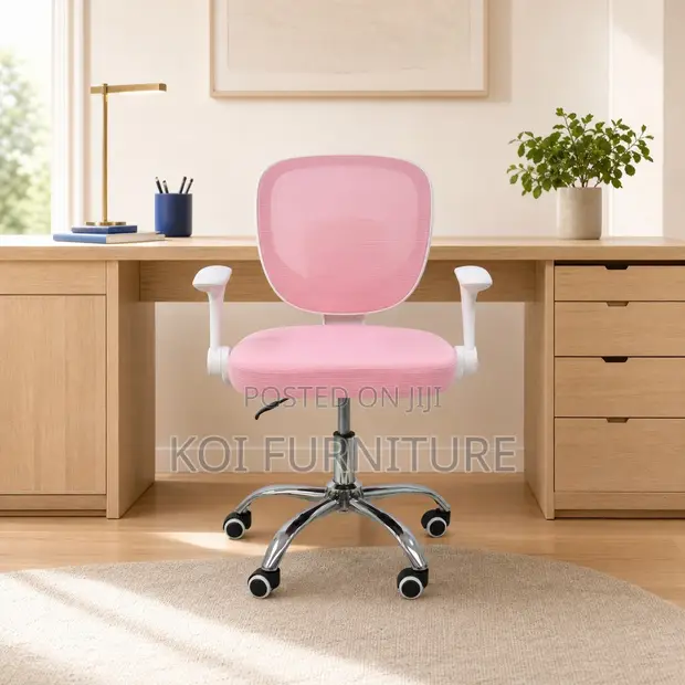 Koi Furniture Pink Ergonomic Mesh Study Chair - 1