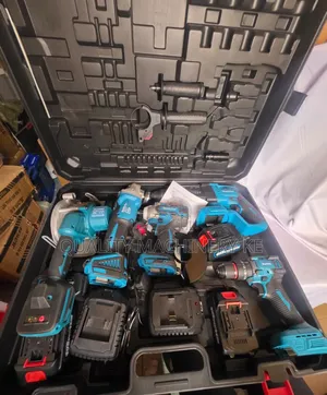 Kifaa cha Zana Combo: Grinder, Drill, Impact Wrench, Saw