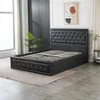 Kitanda cha Chesterfield chenye Vitufe - Nyeusi - 3