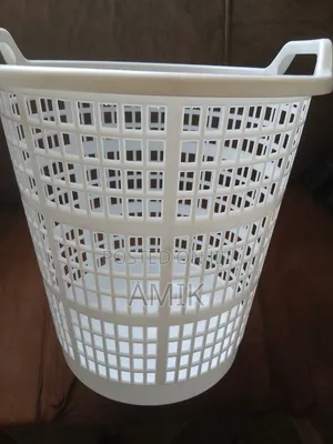 White Laundry Basket