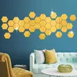 Modern Home Decoration Wall Mirrors - Gold Hexagon - 2