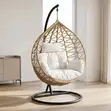 Home Palace Round Hammock Swing Chair - White - 2