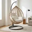 Home Palace Round Hammock Swing Chair - White - 4