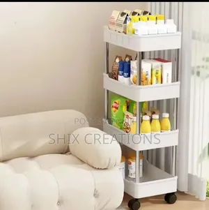 Multipurpose 4-Layer Storage Rack With Wheels