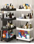 Multipurpose 4-Layer Storage Rack With Wheels - 3