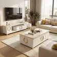 Home Palace Stand ya Marble na Seti ya Meza ya Kahawa - 4