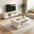 Home Palace Stand ya Marble na Seti ya Meza ya Kahawa - 5