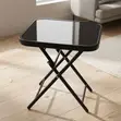 Home Palace Glass Top Foldable Balcony Table - 3
