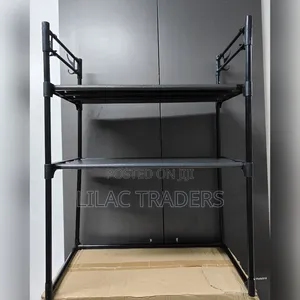 Standi ya Microwave ya Madaraja Mawili ya Metali