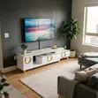 Home TV Stand: Extendable Marble Top Console Table - 4