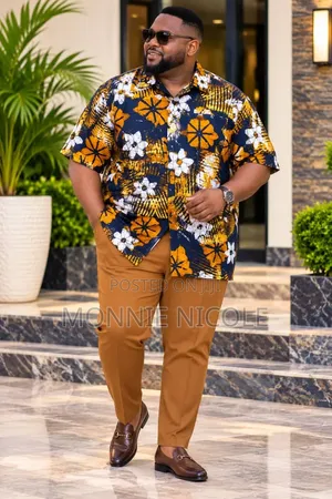African Casual Plus Size Men's Shirt