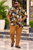 African Casual Plus Size Men's Shirt - 1