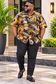 African Casual Plus Size Men's Shirt - 2
