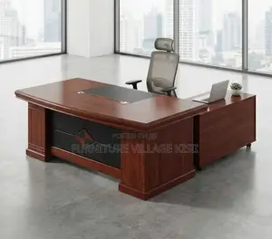 2M Mahogany Office Desk - Reddish