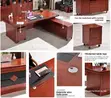 2M Mahogany Office Desk - Reddish - 3