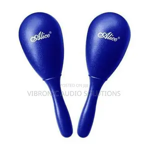 ALICE 2Pcs Music Maracas Oval Shaped Plastic Hand Percussion Rattles