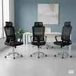 Office Chair - Black Mesh Ergonomic with Headrest - 2