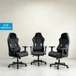 Office Chair - Black High-Back Gaming Chair with Headrest - 3