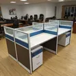 Brand New 4-Way Office Workstation with Privacy Panels - 1
