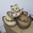 Handwoven Straw Cowboy Hats - Brown - 2
