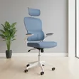 Kiti cha Ofisi cha Ergonomic chenye Headrest - Kijivu - 2