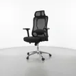 Office Chair - Black Mesh Ergonomic with Headrest - 2