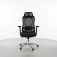 Office Chair - Black Mesh Ergonomic with Headrest - 3