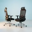Office Chair - Black Mesh Ergonomic with Headrest - 4