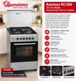 Ramtons RC/306 Cooker ya Kusimama - 3 Gas + 1 Umeme - 1