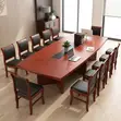 Meza ya Mkutano ya Mahogany 2.4m - Dawati la Mikutano la Mtendaji - 2