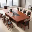 Meza ya Mkutano ya Mahogany 2.4m - Dawati la Mikutano la Mtendaji - 5