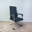 Office Chair - Black Mesh Visitor Chair with Metal Frame - 1